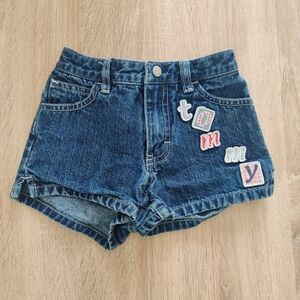 Tommy Hilfiger Dark Blue Denim Patch High-Rise Shorts